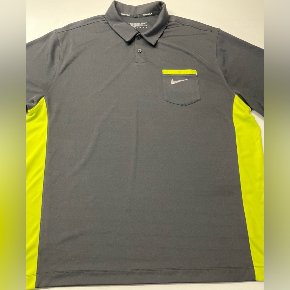 Nike golf polo shirt mens size XXL‎ EUC black/green